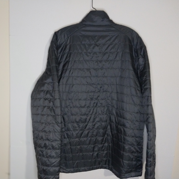 Men's Quilted Dark Blue Puffer Jacket - Picture 3 of 10